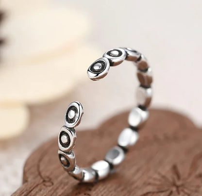 Vintage Ring, Gold Ingot Ring, Korean Open Ring