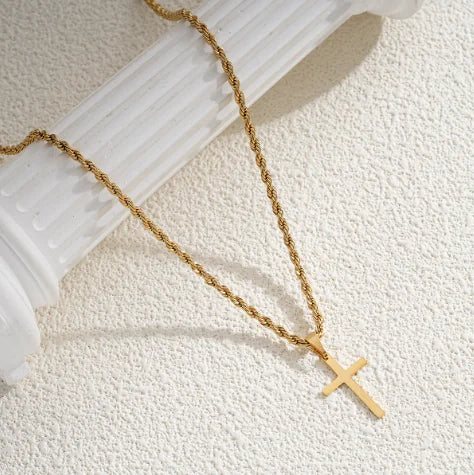 Stainless Steel Cross Chain Necklace