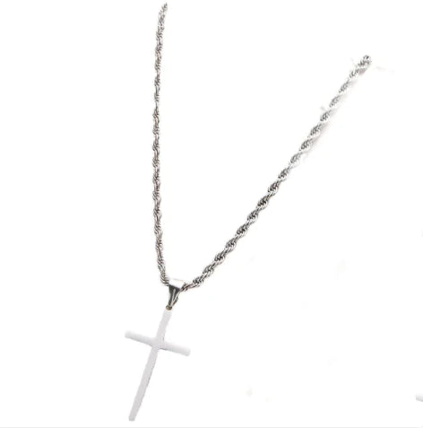 Stainless Steel Cross Chain Necklace