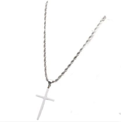 Stainless Steel Cross Chain Necklace